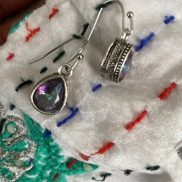 Topaz Teardrop Earrings- Topaz Dangle Earrings - Picture 9 of 10